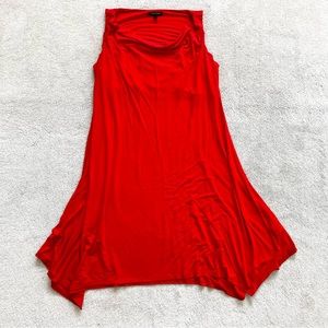 EILEEN FISHER COWL NECK SOFT DRESS SIZE LARGE PETITE MINIMALIST CONTEMPORARY